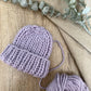 Chunky Oak Beanie ~ Lilac