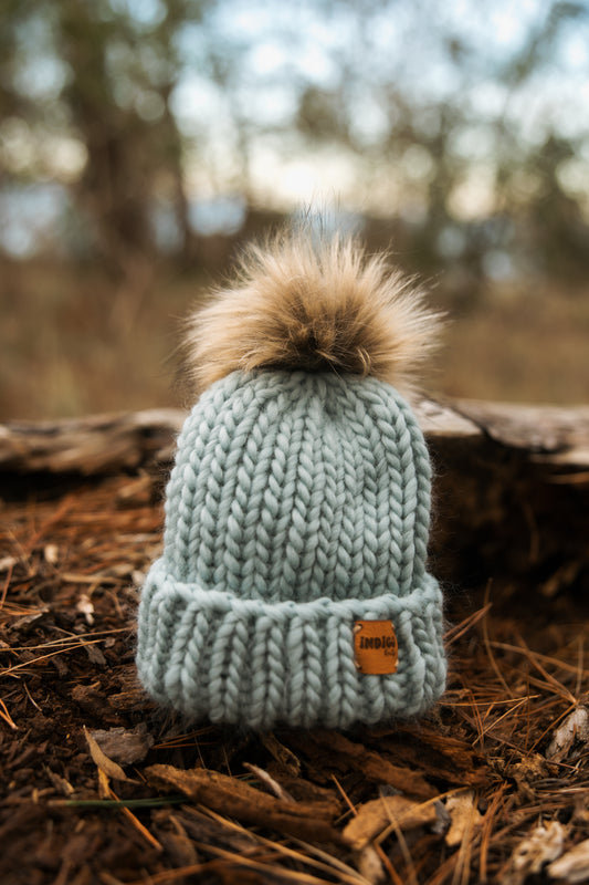 Indigo Beanie Duck Egg Blue