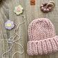 Chunky Oak Beanie ~ Cameo Rose